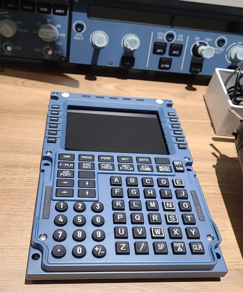 WINWING محاكي الطيران MCDU Toliss Fenix عرض التحكم في الطيران لوحة التحكم في الطيران المدنية A320 لطائرة X MSFS
