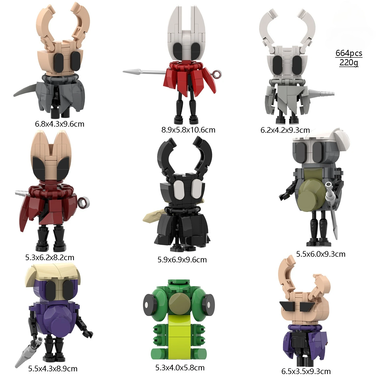 2026 Hot Game Peripheral Hollow Knight: Silk Song Mini Assembled Building Block Complete Set of Toys Party Figurines Model Gifts