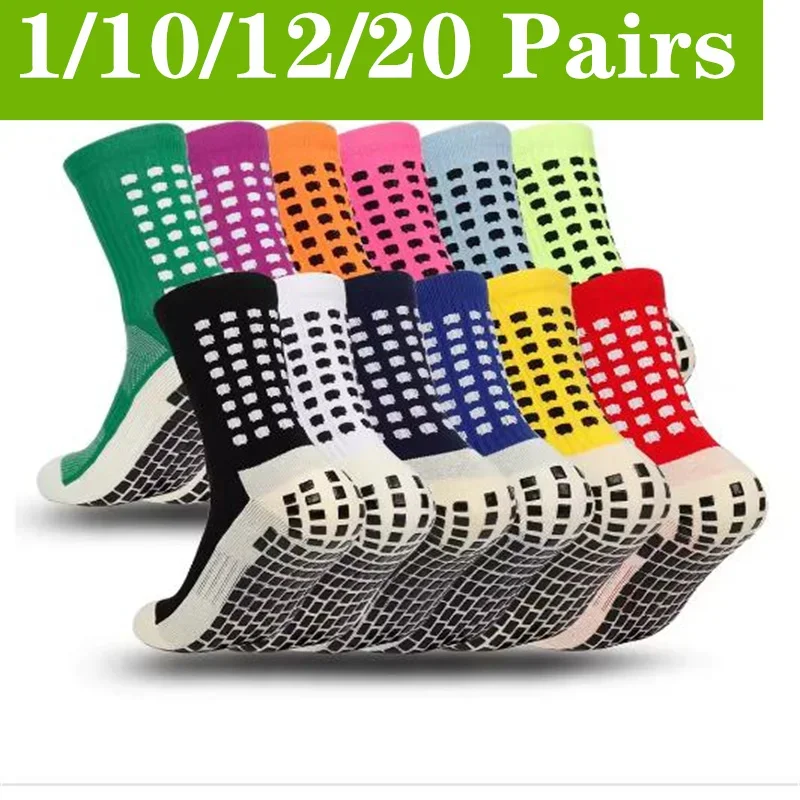 

Футбольные носки с ручкой, противоскользящие, нескользящие мужские спортивные носки для футбола, баскетбола, спорта, 1/10/12/20 пар 2025 г.