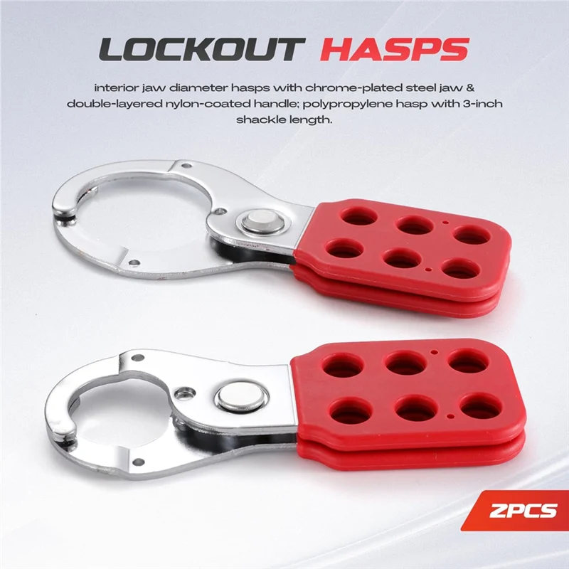 ABSE-Electrical Lockout Tagout Kit, Hasps Set, Clamp On And Universal Multipole Circuit Breaker Lockouts, Lotolockout Tags