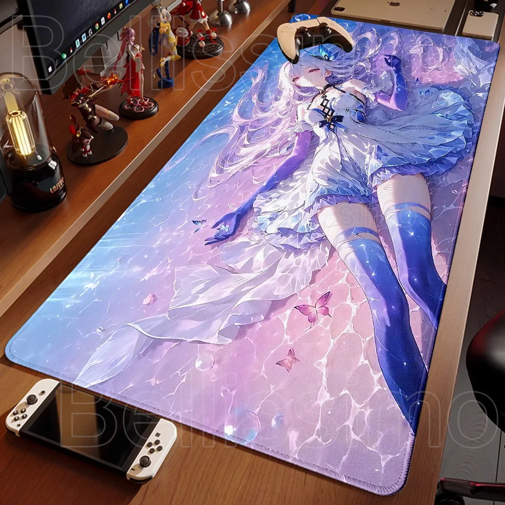 

New Wallpaper HD Printing Genshin Impact Skirk Mouse Pad Anime Gaming E-Sports Laptop PC 1200×600mm Desktop Anime Girls Desk Mat