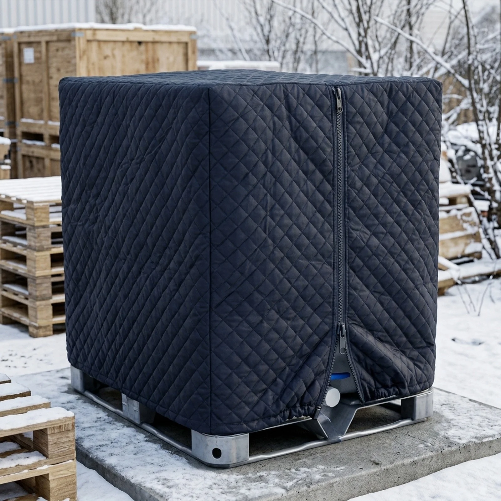 All-season Cover Rainwater Tank Cover 120 * 100 * 116cm Frost-Proof Cover Easy Installation Sturdy Seams Thick Insulation