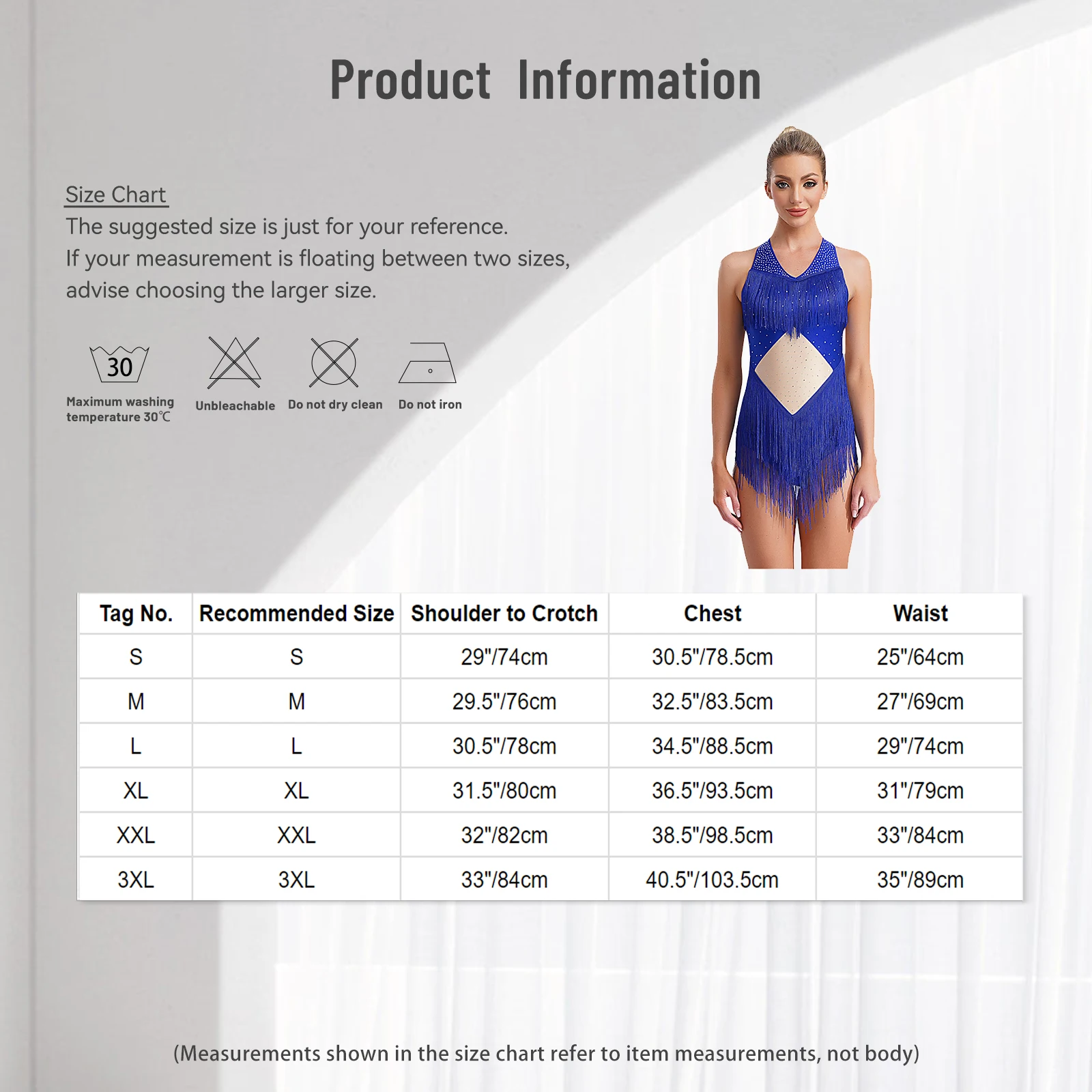 Womens Salsa Latin Dance Leotard Performance Costume Halter V-neck Backless Shiny Rhinestones Fringe Training Stage Costume