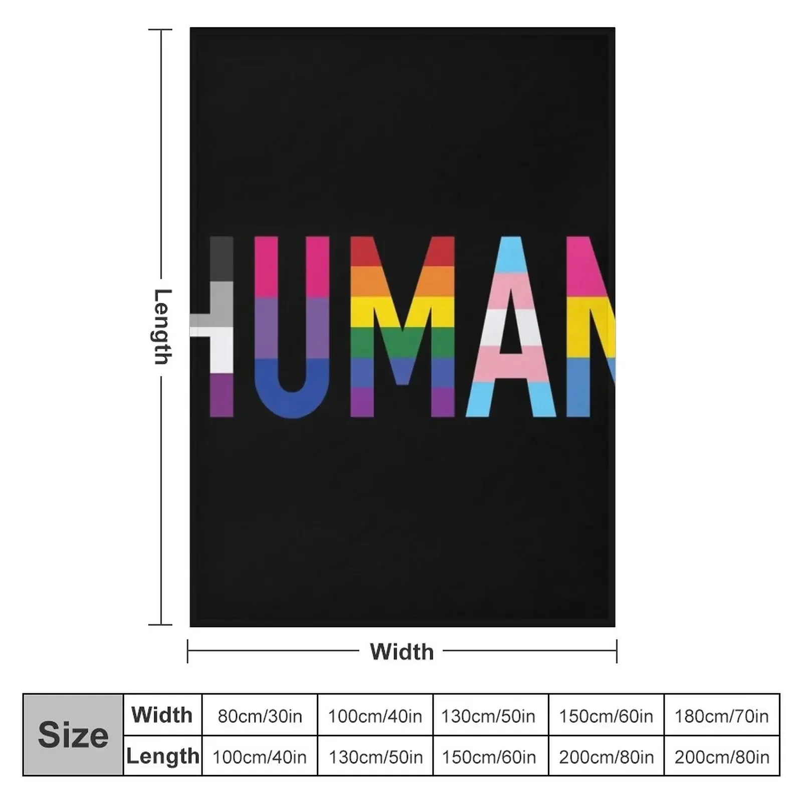 Human, Various Queer Flags 1 Throw Blanket couch cozy soft plush fuzzy picnic outdoor blanket