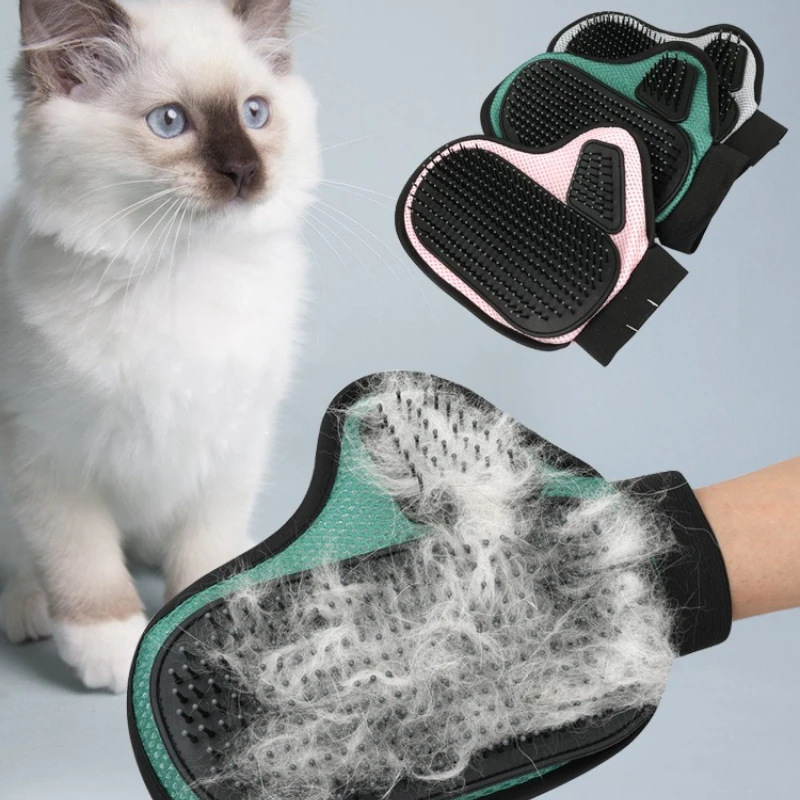 Pet Cat Grooming Gloves Kitten Grooming Self Cleaning Glove Silicone Comb Brush Pet Grooming Supplies Cat Accessories