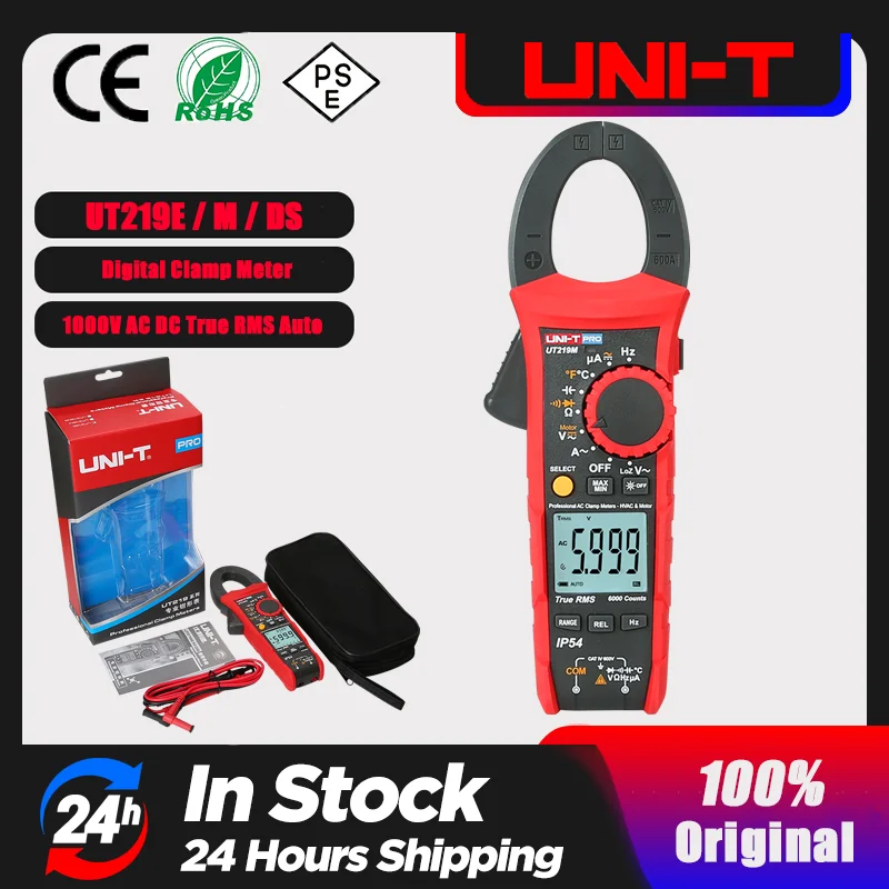 UNI-T Professional Digital Clamp Meter 1000V AC DC UT219 Series True RMS Auto Power Off 3 Phase Motor Sequence Test Inrush