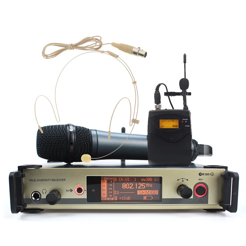 

EW335G3 EW300 G3 Беспроводной петличный микрофон Профессиональная система со скрытым УВЧ-микрофоном E835S
