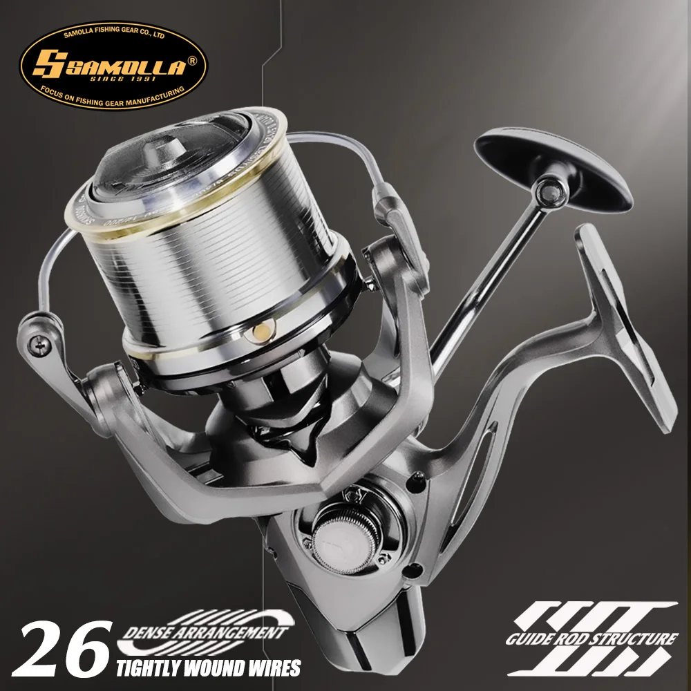 SAMOLLA 8000-14000 Meer Edelstahl Lager Spinning Angelrolle 25 KG Surf Angeln Leistungsstarke Rolle Salzwasser Süßwasser Drag