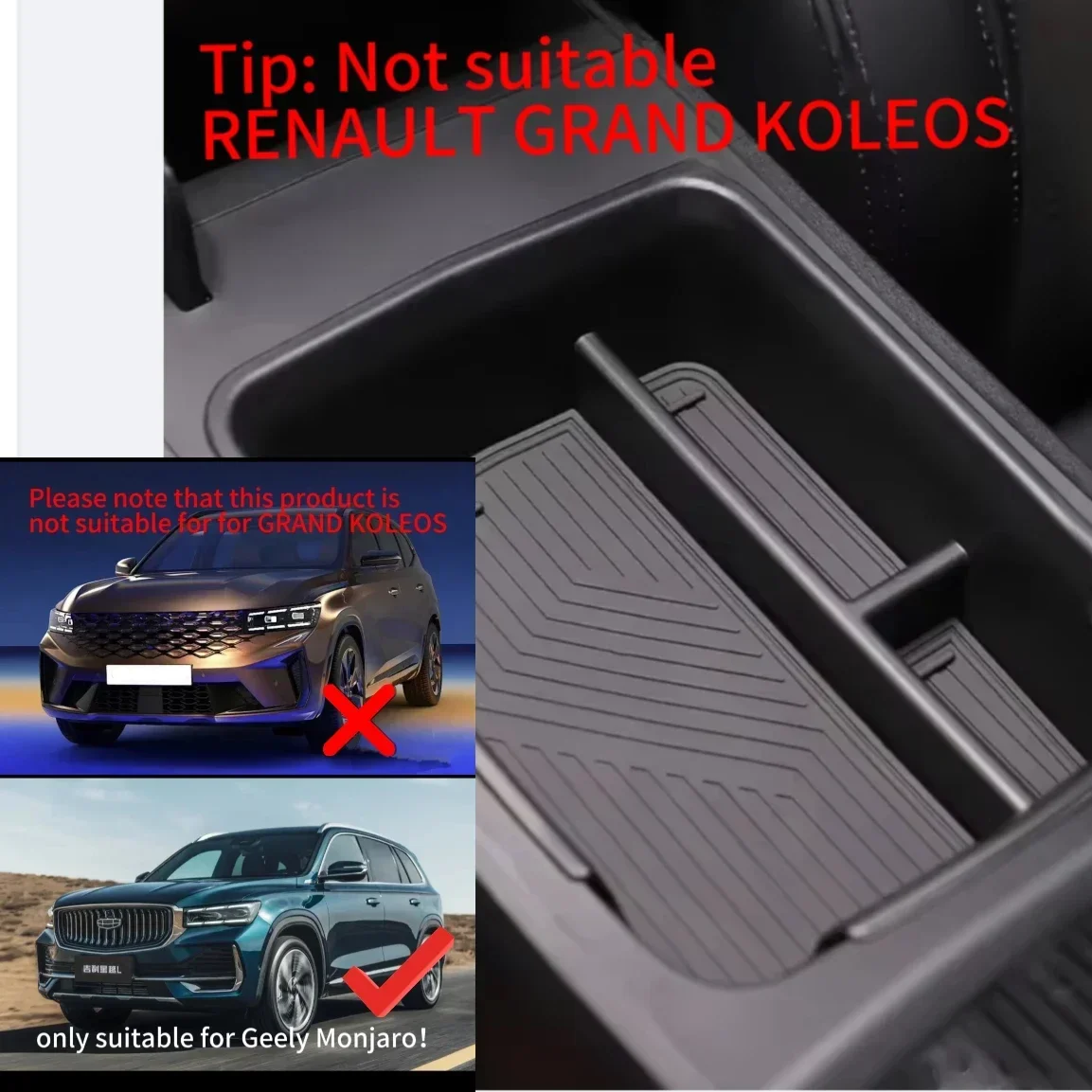 For GEELY Monjaro 2024 Car Armrest Box Storage Box Central Control  Anti-scratch Storage Auto Interior Modification Accessories