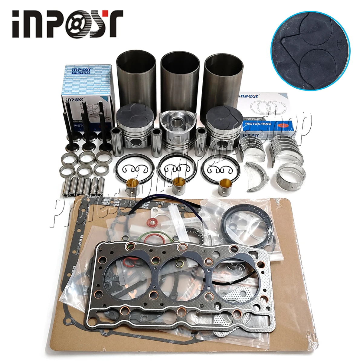 New D905 Overhaul Kit For Kubota D905E STD Overhaul Rebuild kit Piston