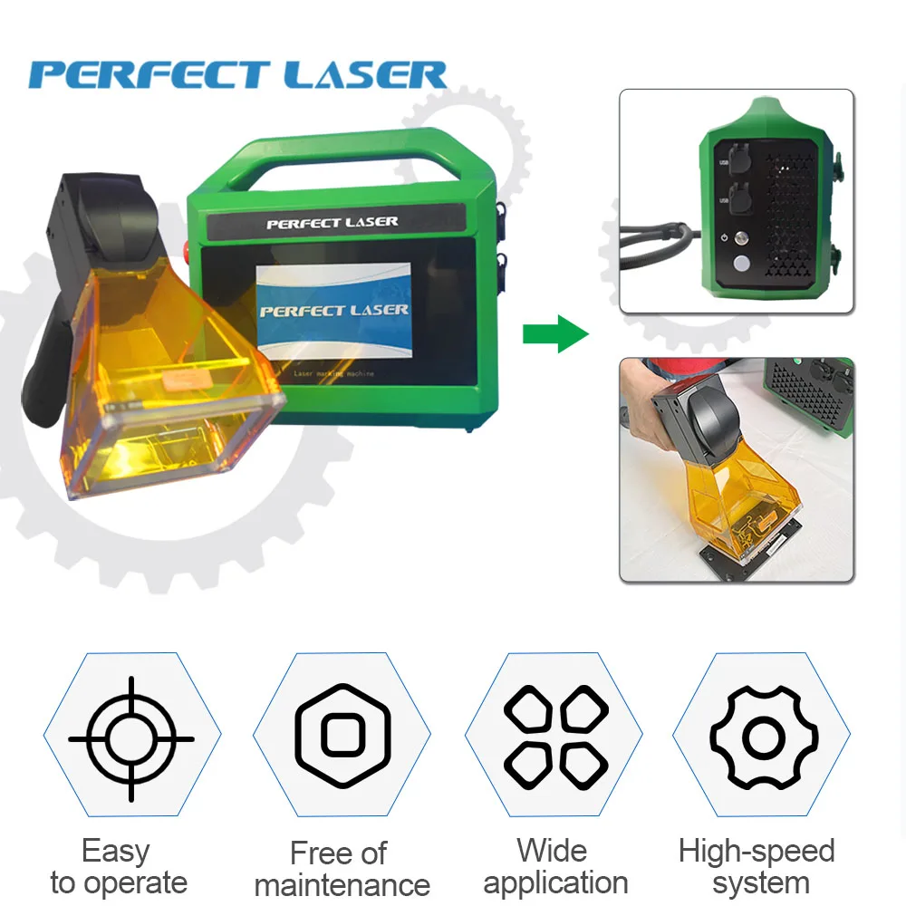 Perfect Laser 30W 20W Mini Portable Laser Engraver JPT Metal Steel Laser Etching Engraving Machine