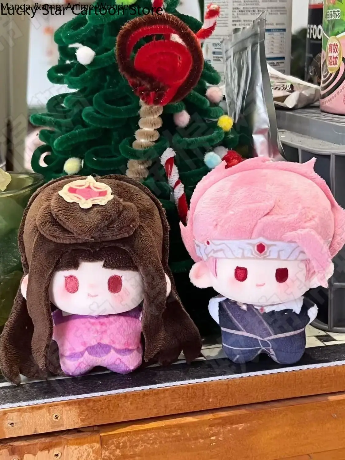 10 سنتيمتر أنيمي مو لي وو ShenLing Kawaii تأثيري لينة الجسم هدية عيد ميلاد الكرتون شخصيات صغيرة قلادة جمع المفاتيح هالوين