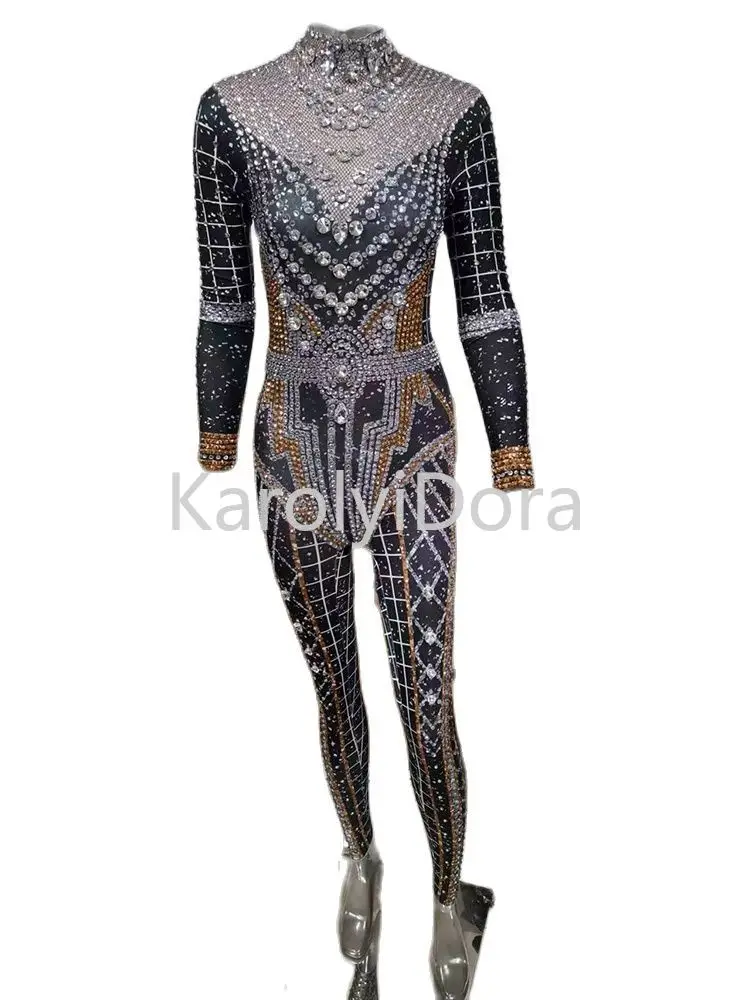 

Xxxxl Размер Сияющий Стразы Showgirl костюмы для выступлений модные танцевальные костюмы для танцев на шесте для ночного клуба женский спортивный костюм