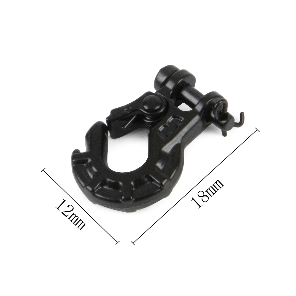 Scale Accessories Metal Winch Tow Hook Recovery Tool for 1/10 RC Crawler Car Axail SCX10 TRX4 TRX6 RGT 86100 TF2 GEN8