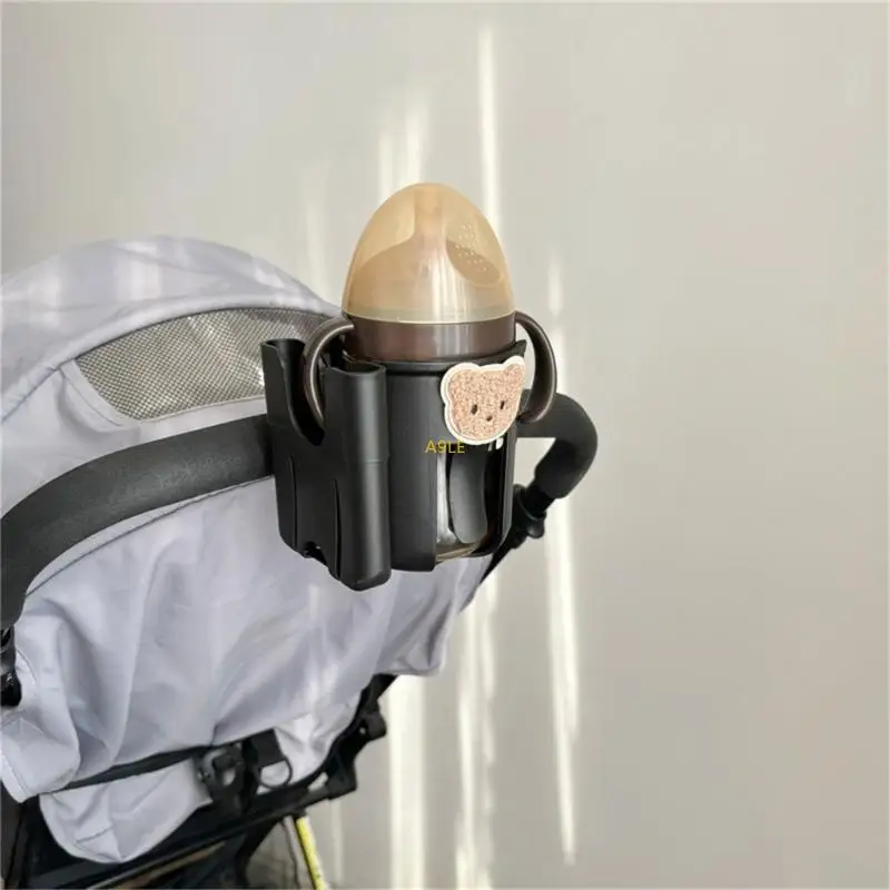 حامل كأس عربة 2 في 1 مع جبل الهاتف للآباء والأمهات المشغولين منظم المشبك القابل للتعديل للآباء والأمهات الصغار ملحق عربة Pram #2