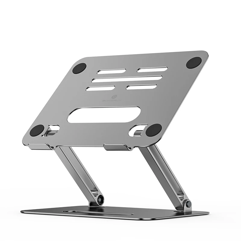 

Boneruy Desktop Aluminum Folding Stand Adjustable Office Furniture Soporte Para Laptop Portable Metal Tablet PC Stands