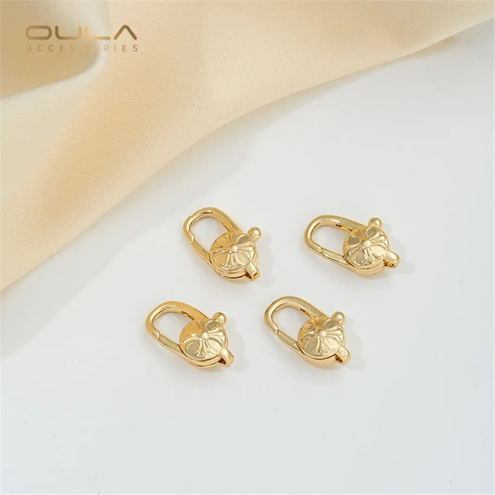 14K Gold-plated Five-pointed Star Lobster Buckle Spring Buckle Necklace Diy Handmade Jewelry, Handcrafted Ending Buckle Accessor