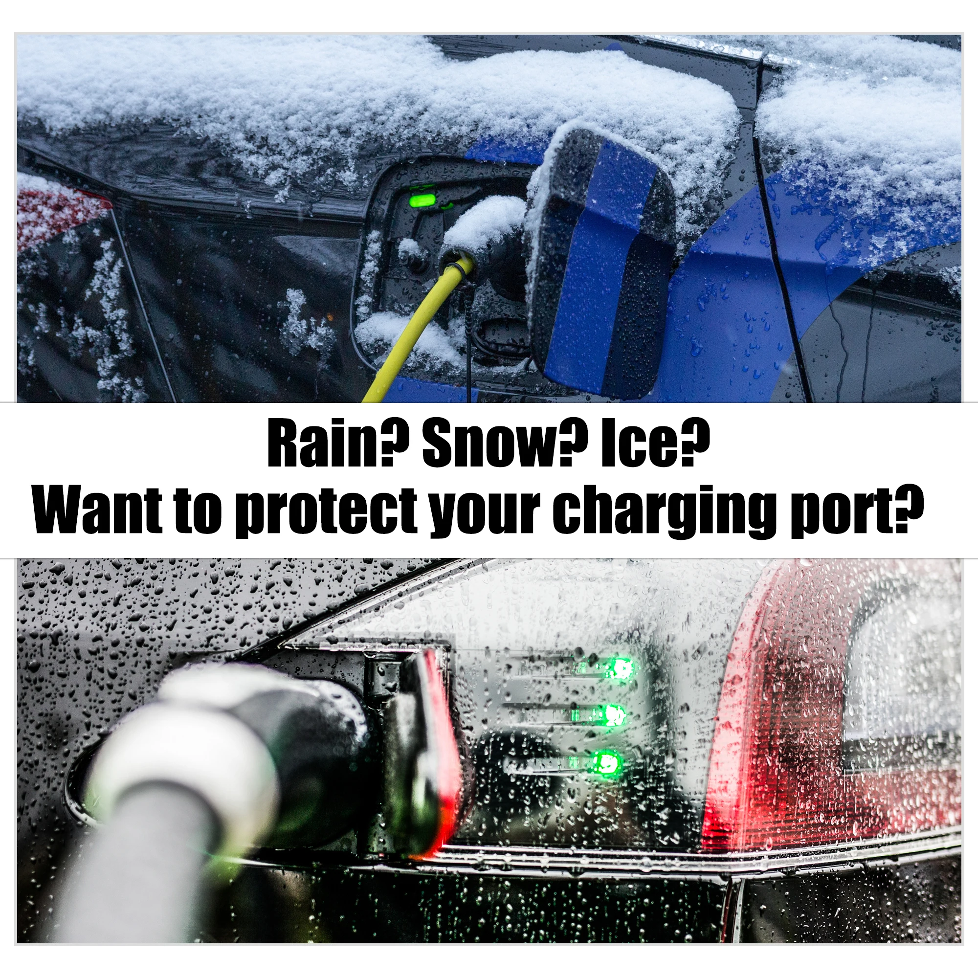 UXCELL Magnetic EV Charging Port Cover Waterproof Adjustable Dustproof Rainproof Outdoor All Weather Protection Black