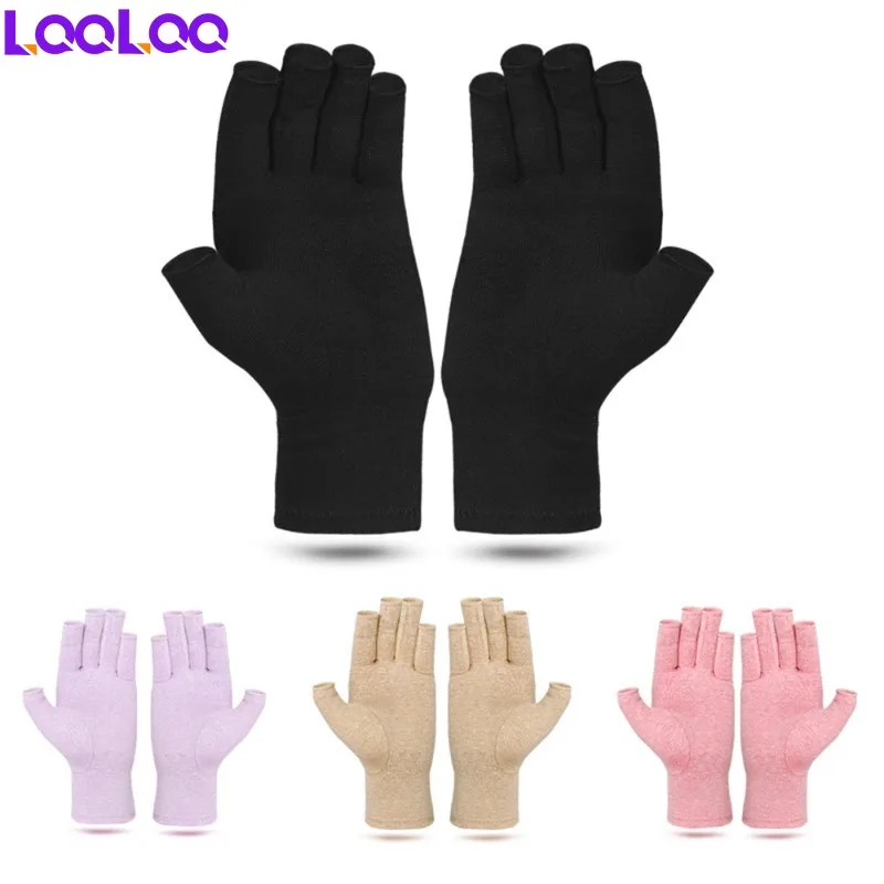 

1Pair Arthritis Gloves Women Men for Basketball Football Volleyball, Fingerless Hand Thumb Compression Gloves for Pain Relief