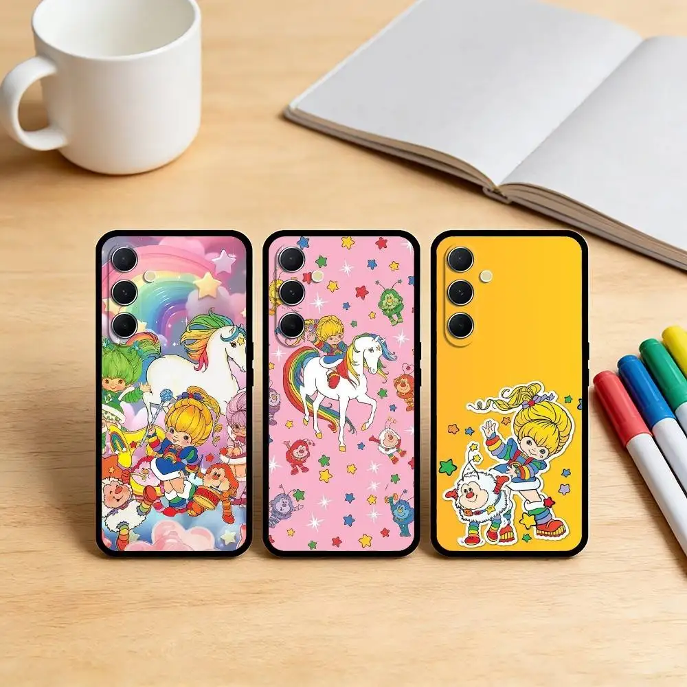 

AAA Cartoon R-Rainbow Brite Phone Case For Samsung S25,S24,S21,S22,S23,S30,Ultra,S20,Plus,Fe,Note,10,9,5G Black Cover