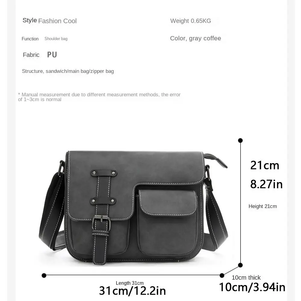 Heren Schoudertas Pu Lederen Business Messenger Bag Voor Man 2022 Nieuwe Vintage Kleine Mannelijke Crossbody Tassen Designer Handtassen