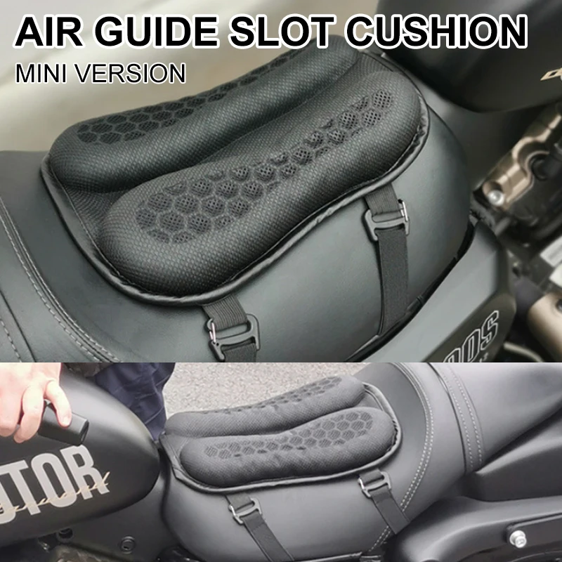 

Motorcycle Gel Seat Cushion 3D Honeycomb Breathable Cooling TPE Pad Shock Absorbing Waterproof Non Slip Universal Cover