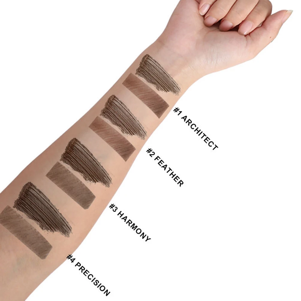 4-farbiges Private Label Augenbrauen-Creme-Set, individuelles Logo, Augenbrauen-Gel-Tönungsstift-Set, wasserfest, nicht verschmierend, Groß-Make-up im Großhandel