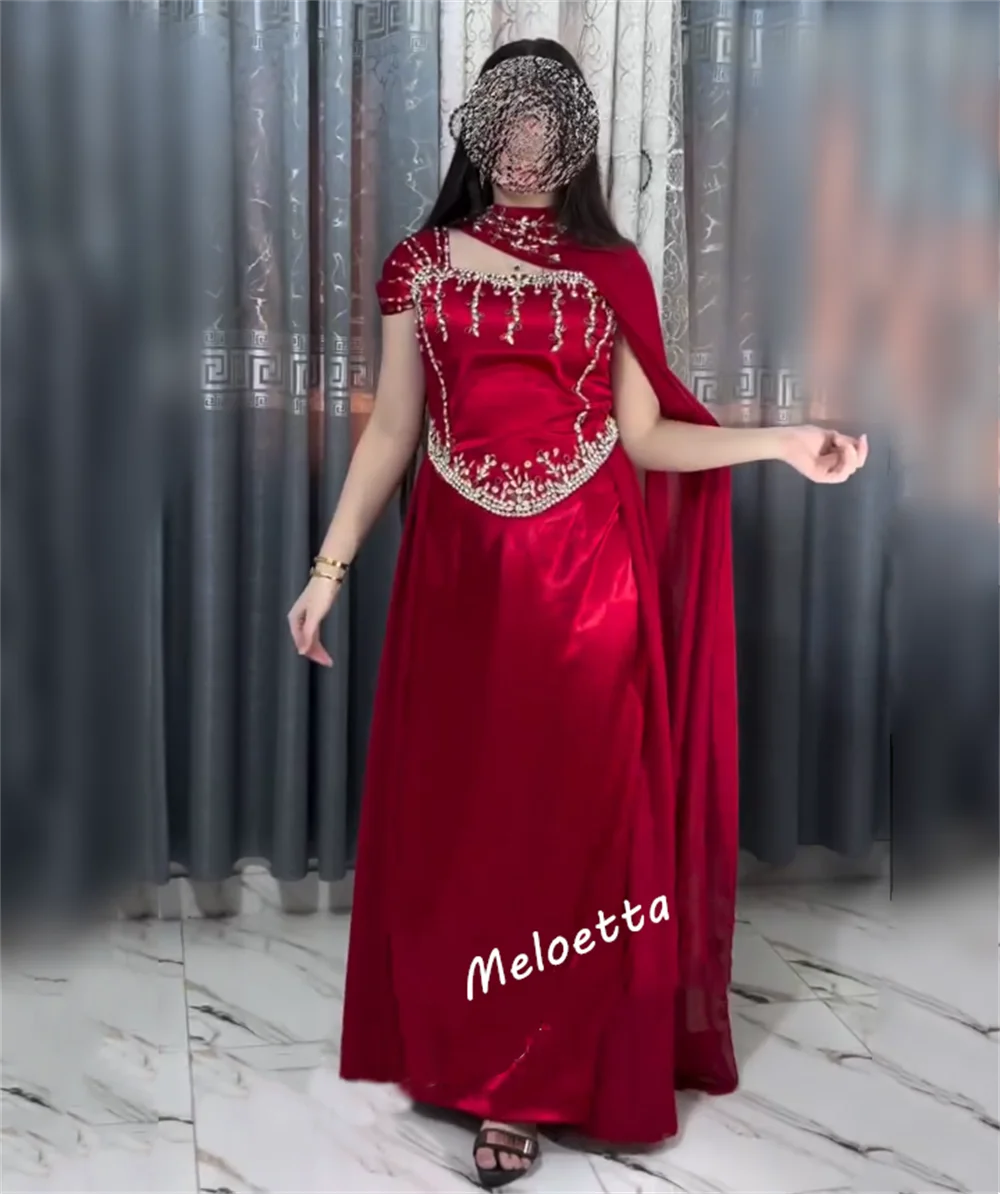 カスタマイズされた絶妙なプロムガウンロングショールサウジアラビアフォーマルイブニングドレスオーダーメイドの機会プロムウェディングパーティーグリッター