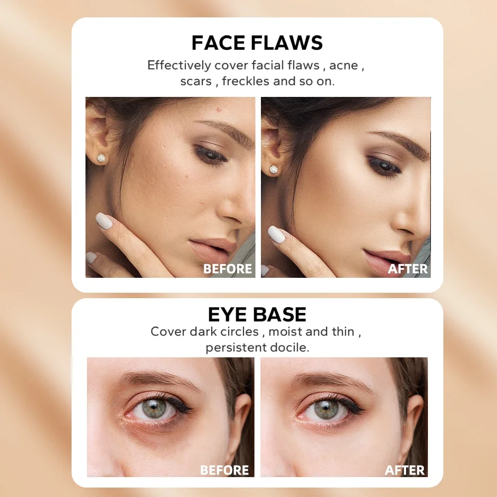 BEAUTY GLAZED-Fond de teint liquide 24 heures HD, couverture complète 256, fond de teint imperméable naturel, maquillage pour le visage, document éclaircissant pour la peau