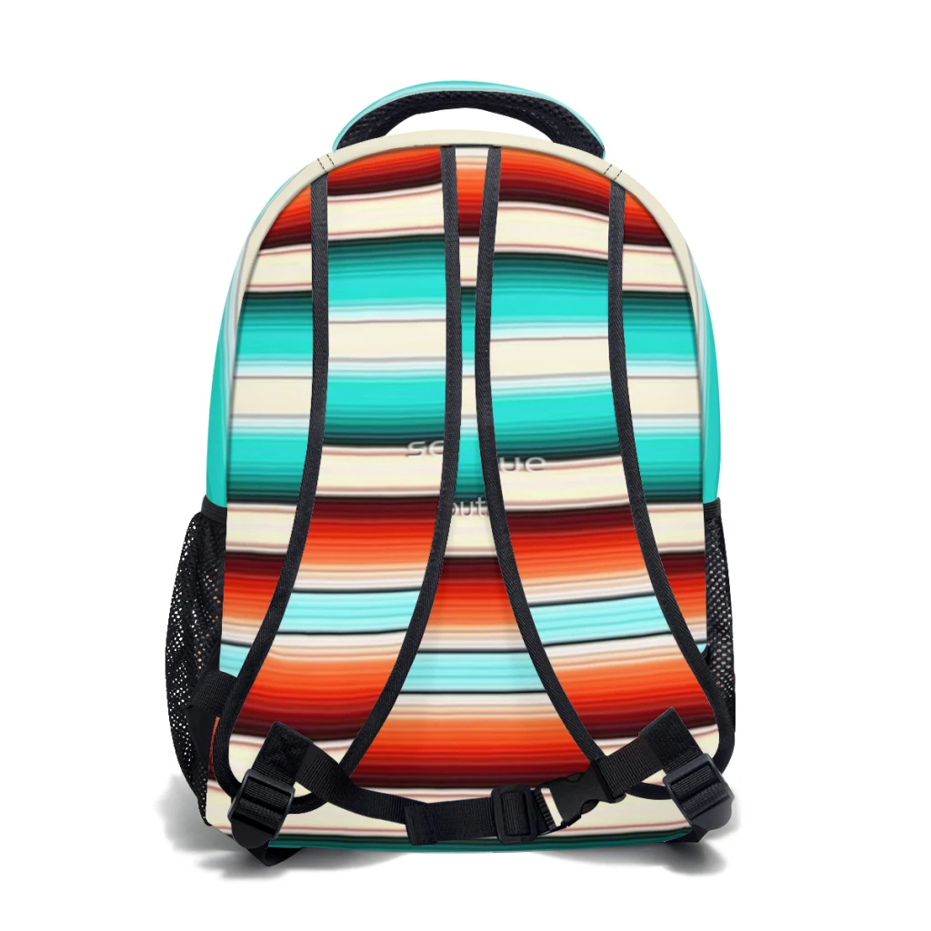 Serape Western Southwestern Desert Cartoon School Backpack pour femmes et filles, grande capacité, sac à dos étudiant, 17 ", mode