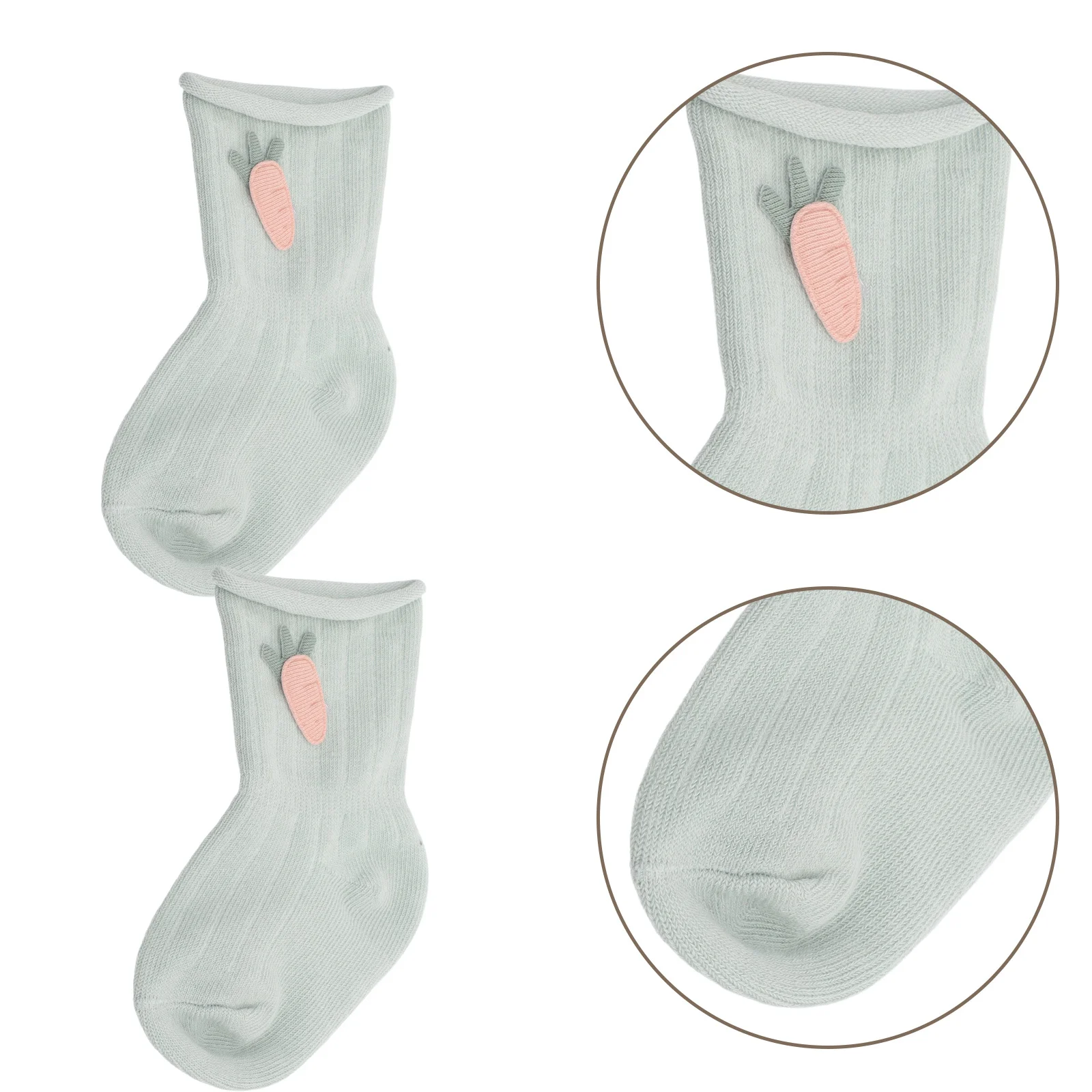 

1Pair Infant Socks Newborn Mid-Calf Cartoon Cotton Soft Non-Slip Grip Comfortable Warm Breathable Baby Socks for Girls Boys