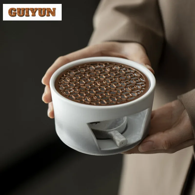 

Wood-fired Porcelain Smoked Kiln Tea Warmer Holder Alcohol Burner Stove Kettle Stand Baked Milk Jar Carbon Furnace Tableware