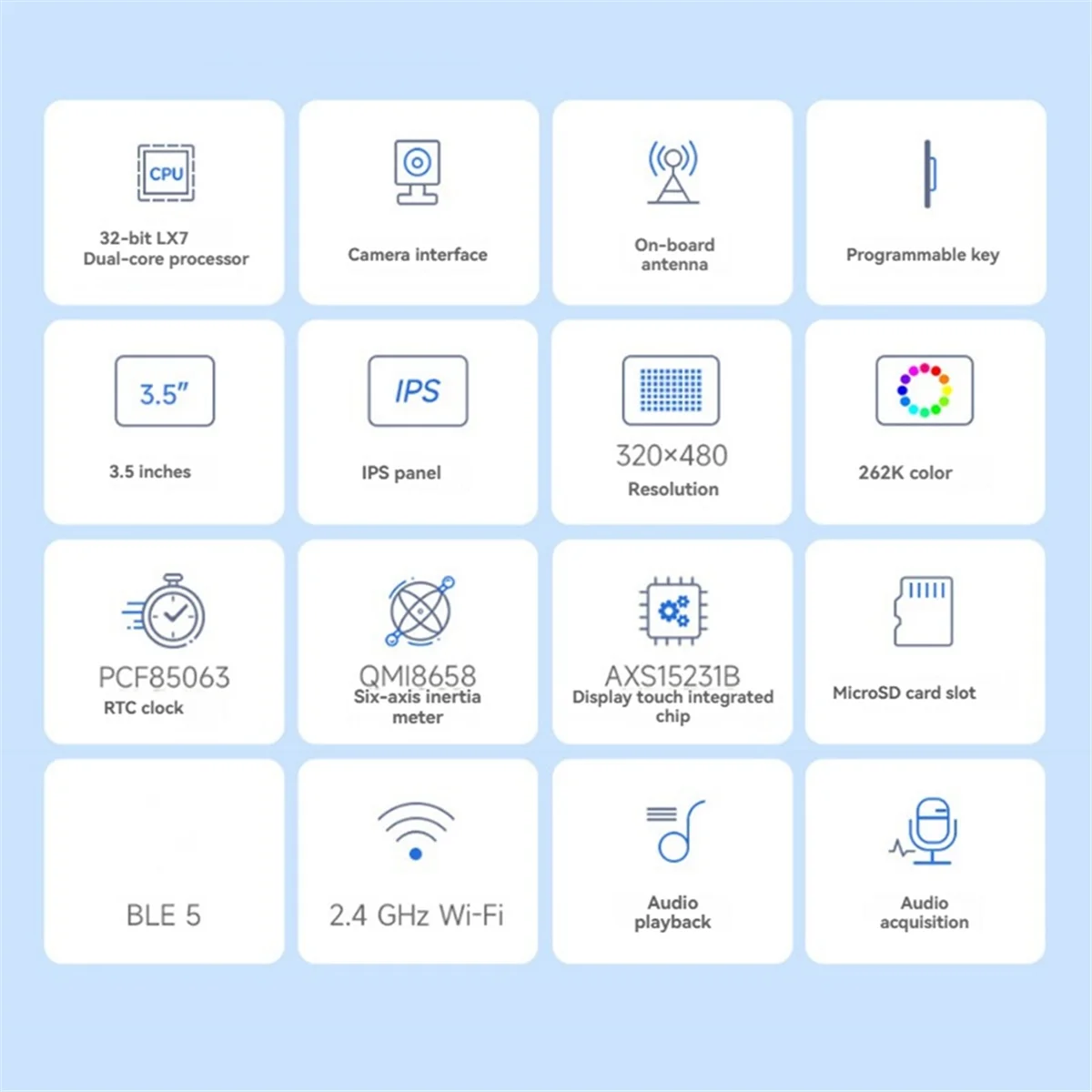 M85K  ESP32-S3 Development Board 3.5inch LCD Capacitive Touch Display Wi-Fi 2.4G+BLE 5 Support AI XiaoZhi
