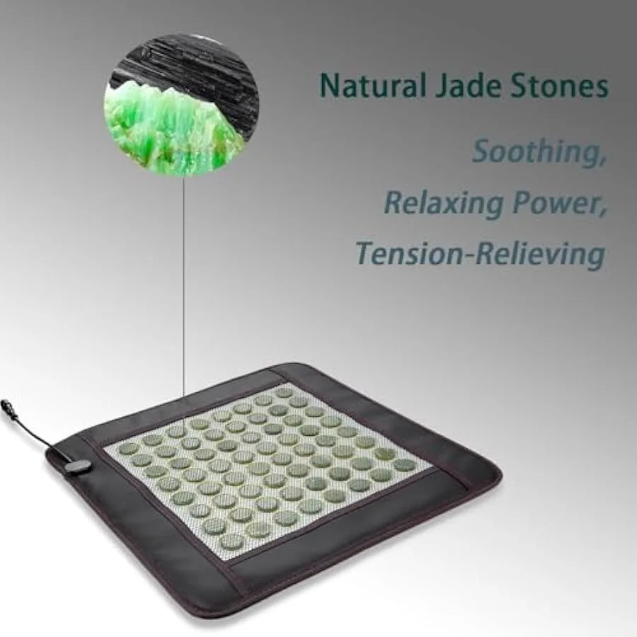 Infrared Heating Pad for Back-Natural Jade Smart Controller with Memory Function Auto Shut Off 17.8X17.8Inches