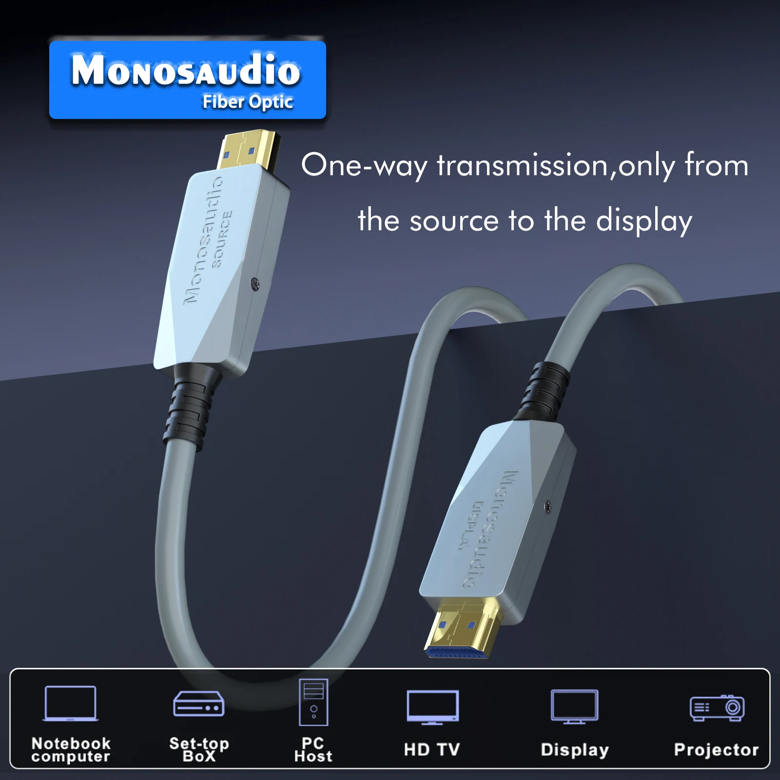 8K HDMI 2.1 Glasfaserkabel 8K HDMI-kompatibles 2.1 Kabel HDMI-Kabel 120Hz 48Gbps HDR HDCP für HD TV Box Projektor PS3/4 Ultra – Detail 3