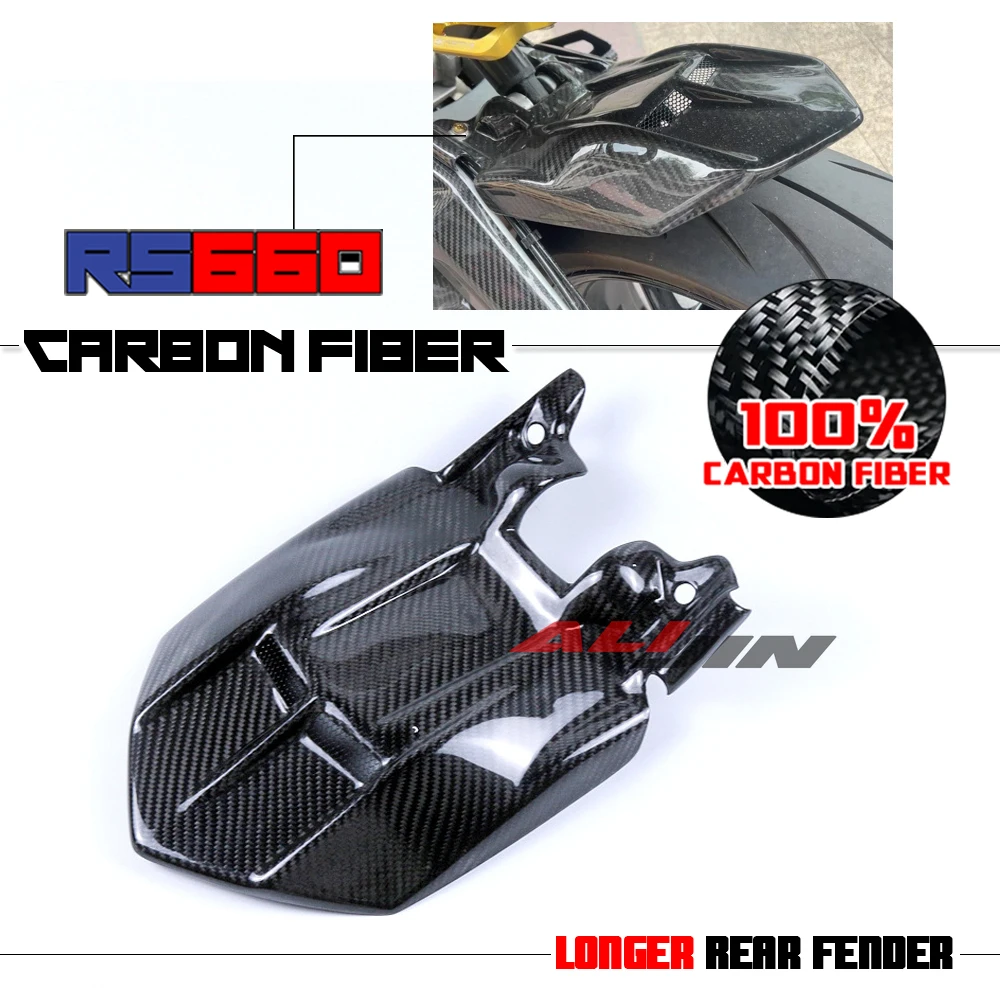 

100% Real Dry Carbon Fiber Fit Aprilia RS660 TUONO 660 2021-2023 Fairing Cowl Longer Rear Fender Mudguard Tire Hugger Cover