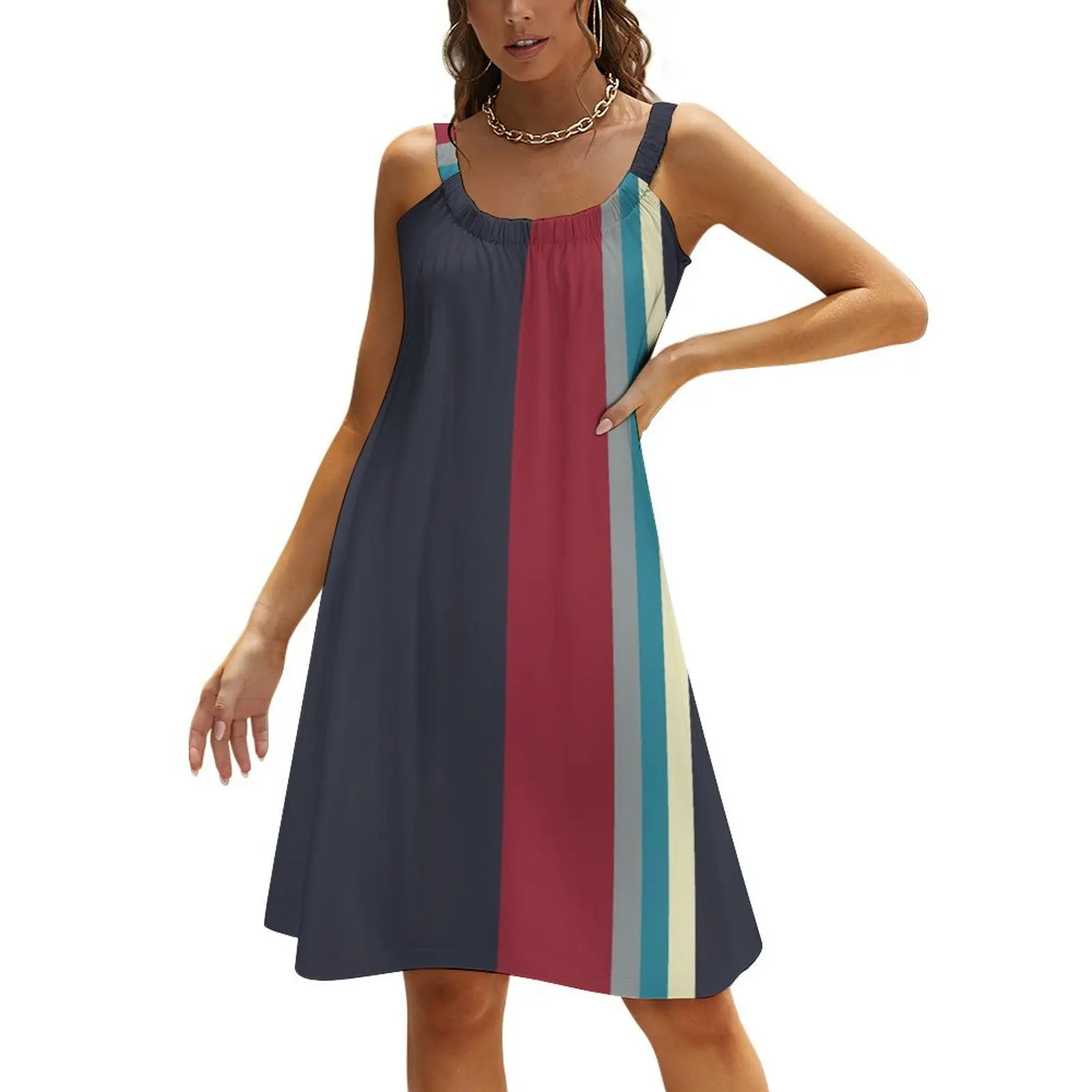 

Mod stripes Beach Sling Skirt Clothing female dress party evening elegant luxury celebrity
