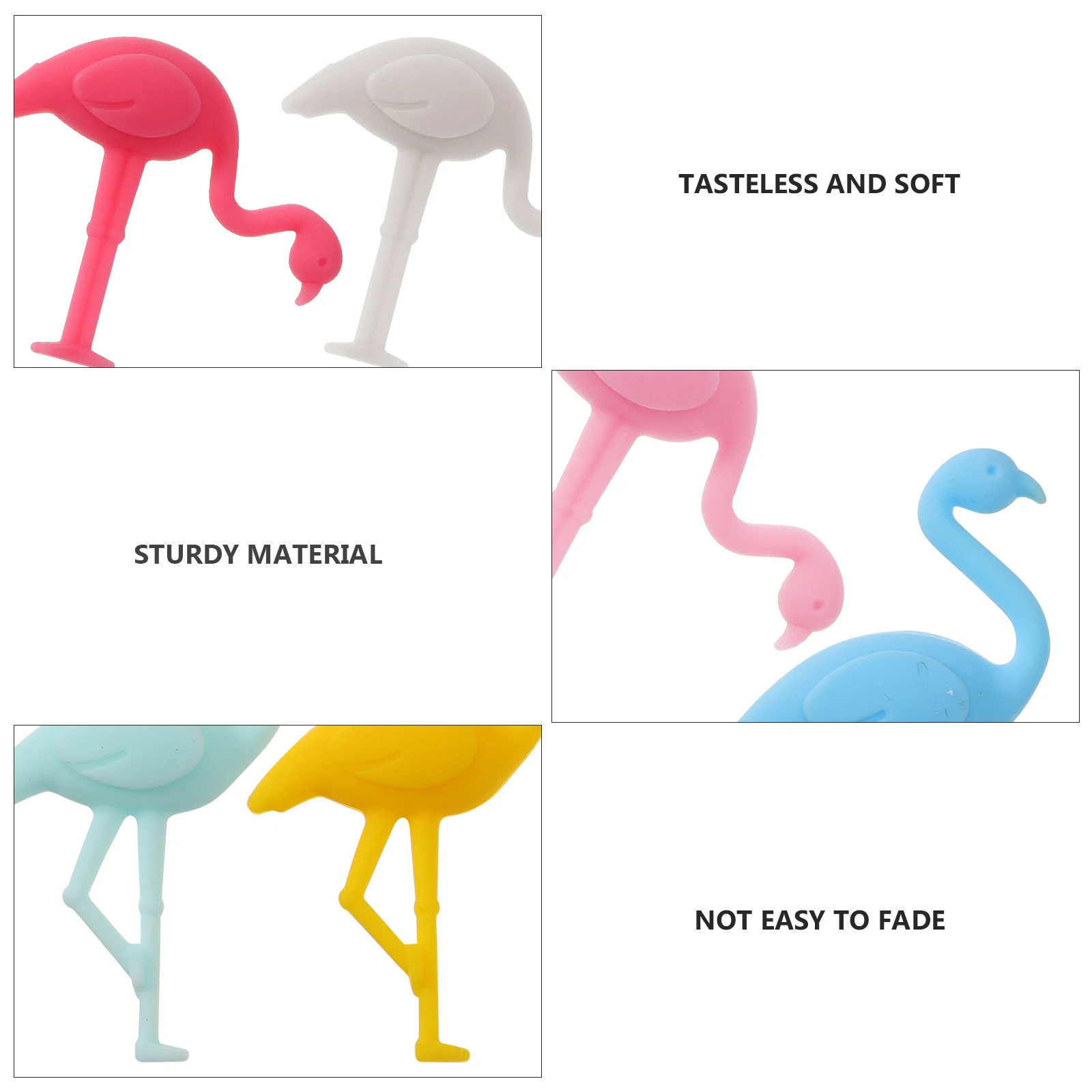 

6 Different Styles Glass Marker Flamingo Charms Drink Tags Party Accessories Silicone Goblet Beverages Gifts Bar