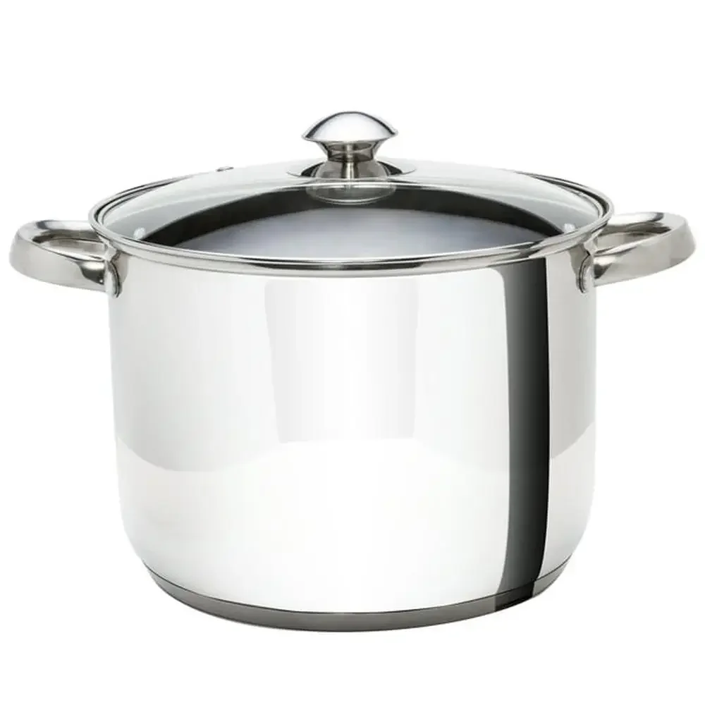 Ecolution Pure Intentions 8 Quart Stainless Steel Stock Pot with Lid Induction Stove Cooking Fast & Even Heating Oven Safe