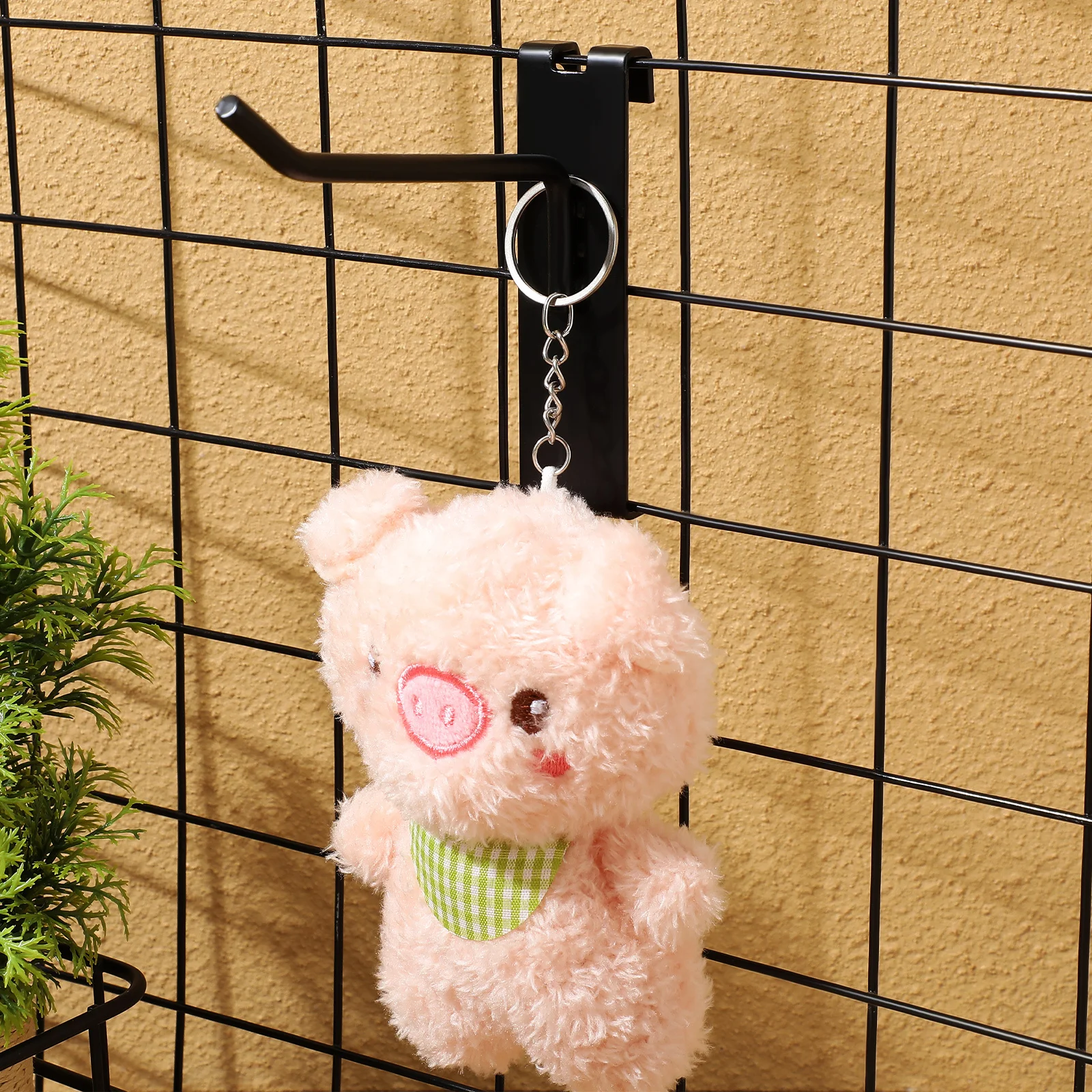 

12Pcs Grid Wall Hooks Sturdy Iron Display Hangers for Wire Shelving Retail Organization Heavy Duty Hanging Solutions