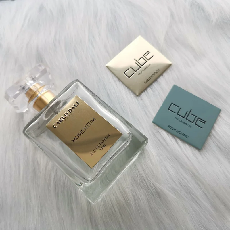 custom.High Quality 0.3-1.5mm Sticker Custom Waterproof Metallic Metal Aluminum Sticker Perfume Bottle