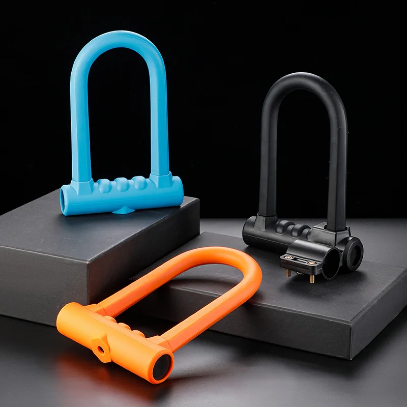 Factory Gate Lock, Bold Alloy U-shaped Anti-theft Lock, Home Anti-theft Lock, Silicone U-shaped Lock