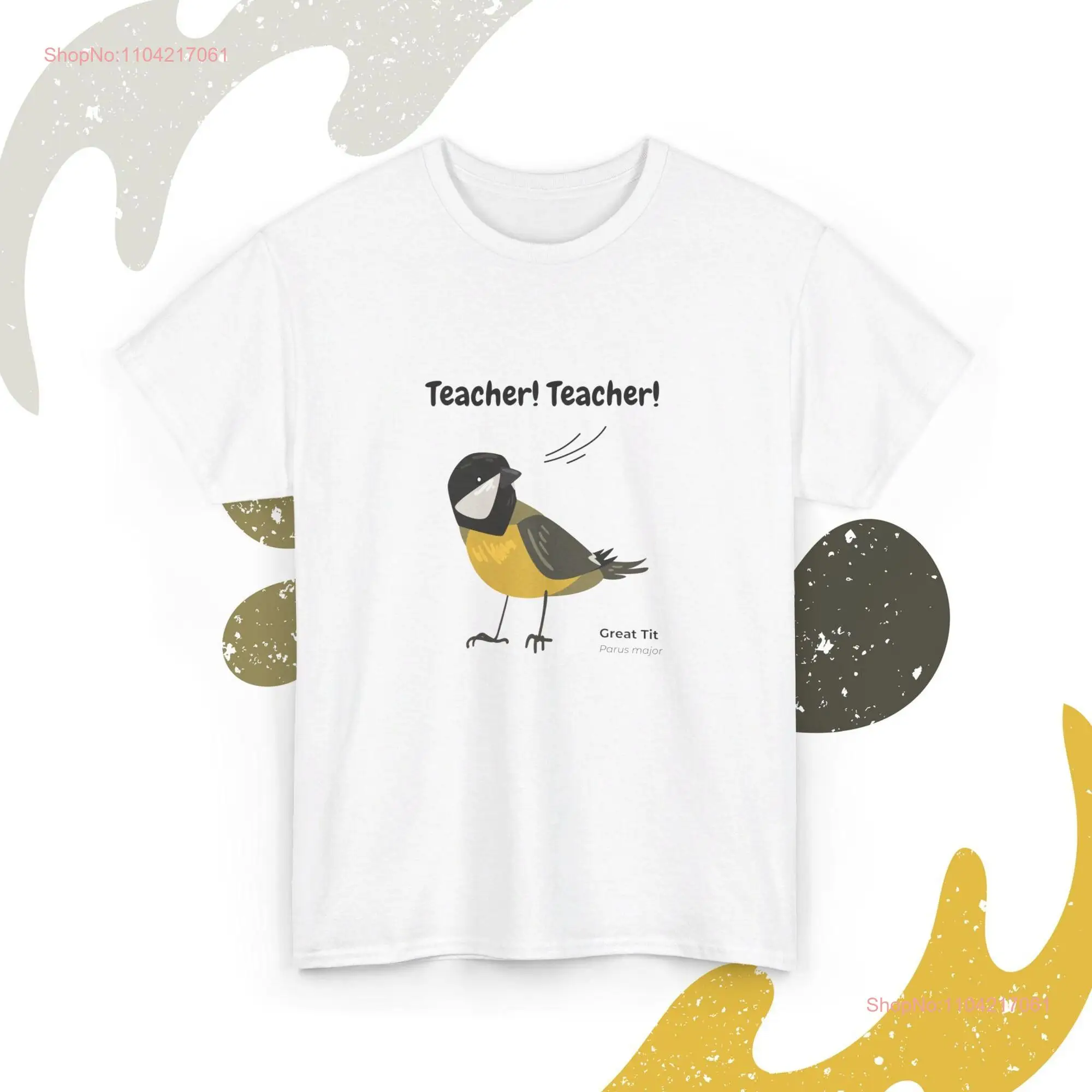 Bird Song T shirt Nerd Lover Watcher for Great tit long or short sleeves