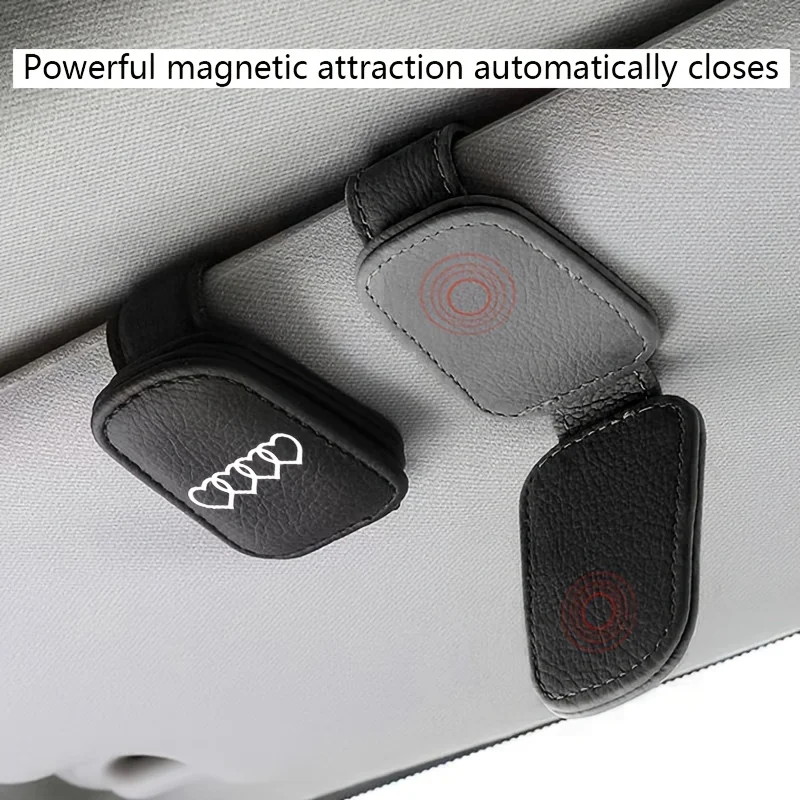 Magnetic Fashion Glasses Holder Car Sun Visor heart-shaped car sun visor glasses clip available Car glasses holder
