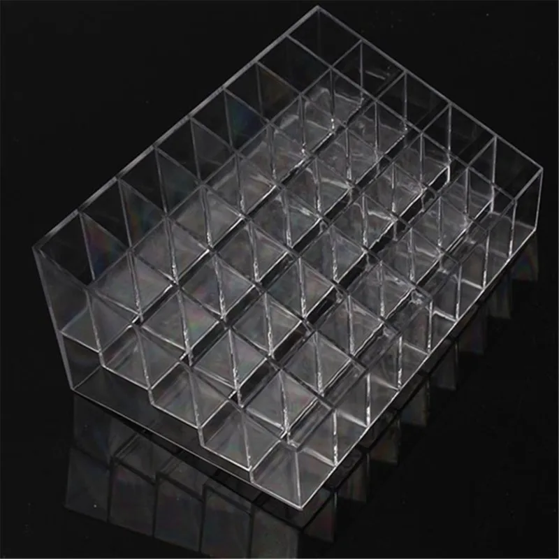 40 Compartment Transparent Makeup Storage Racks Plastic Display Frame Nail Polish Lipstick Cosmetic Desktop Organizer Holder NEW