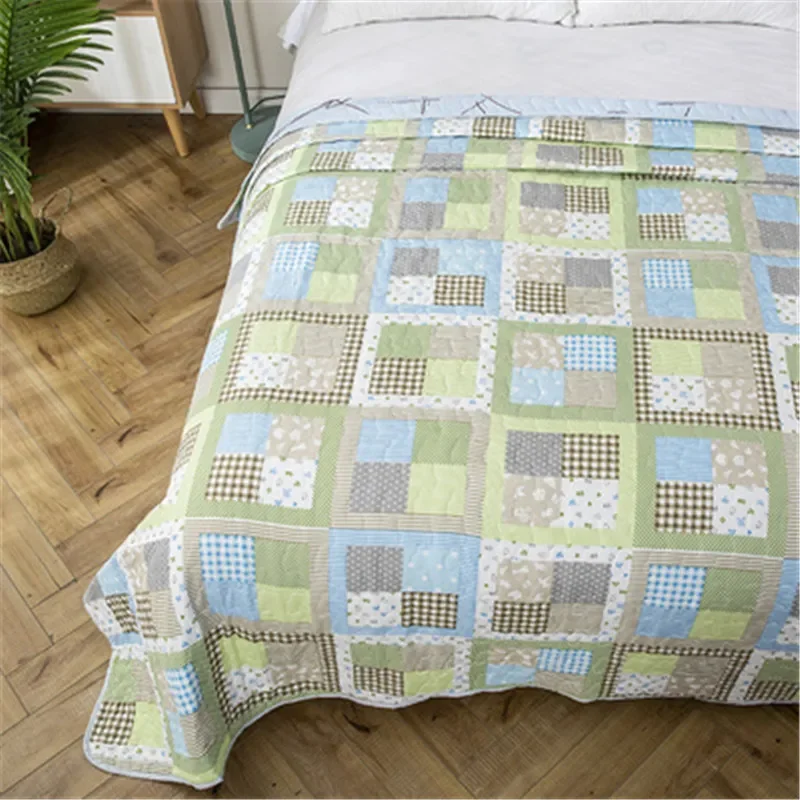 Padded Polyester Bedspread on The Bed Linen Plaid Summer Quilt Duvet Quilted Blanket European Coverlet Cubrecam Bed Cover Colcha