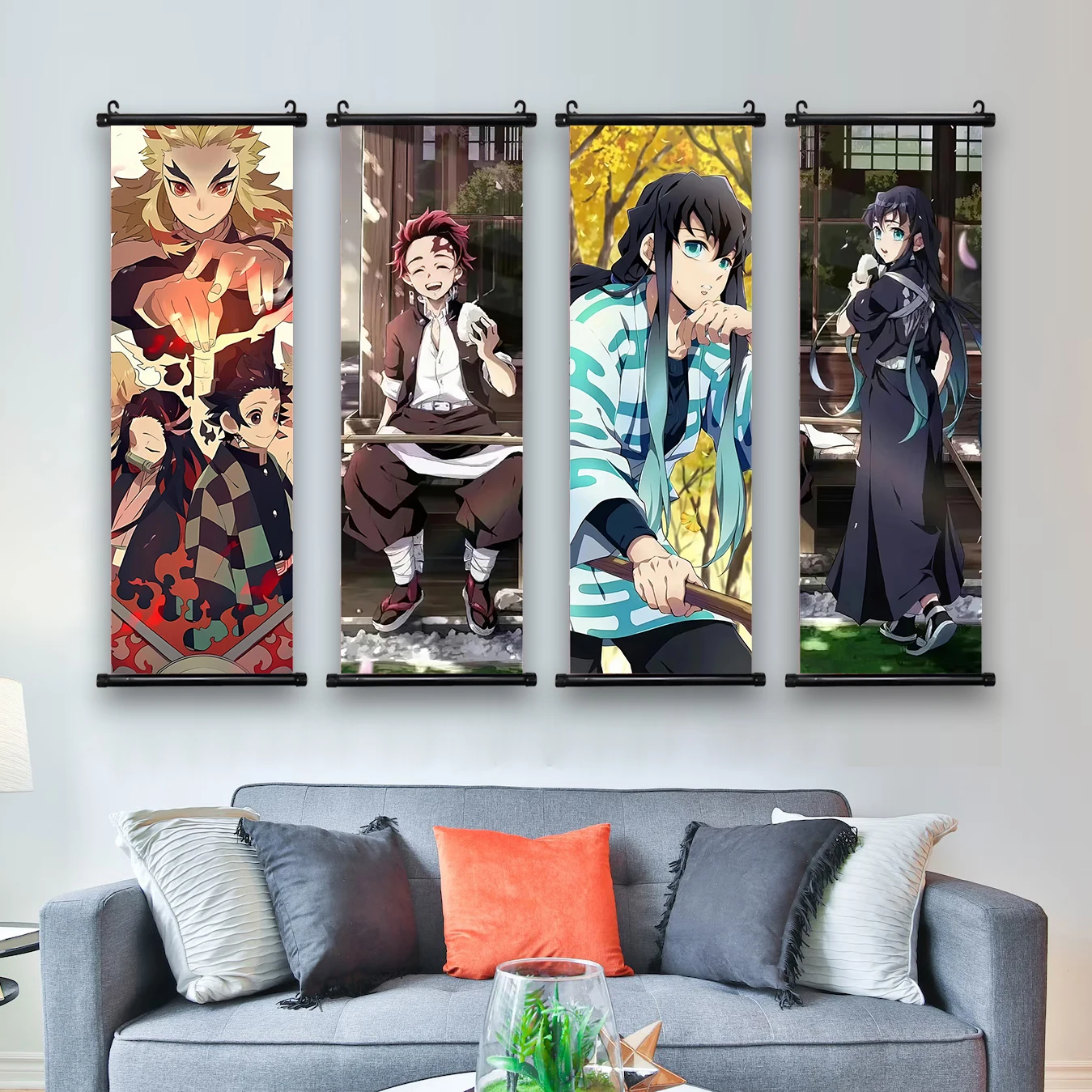 Demon Slayer Hashira Wallpaper Comic Poster Anime Hanging Scroll Home Decoration Art Wall Artwork Canvas Painting Picture Print