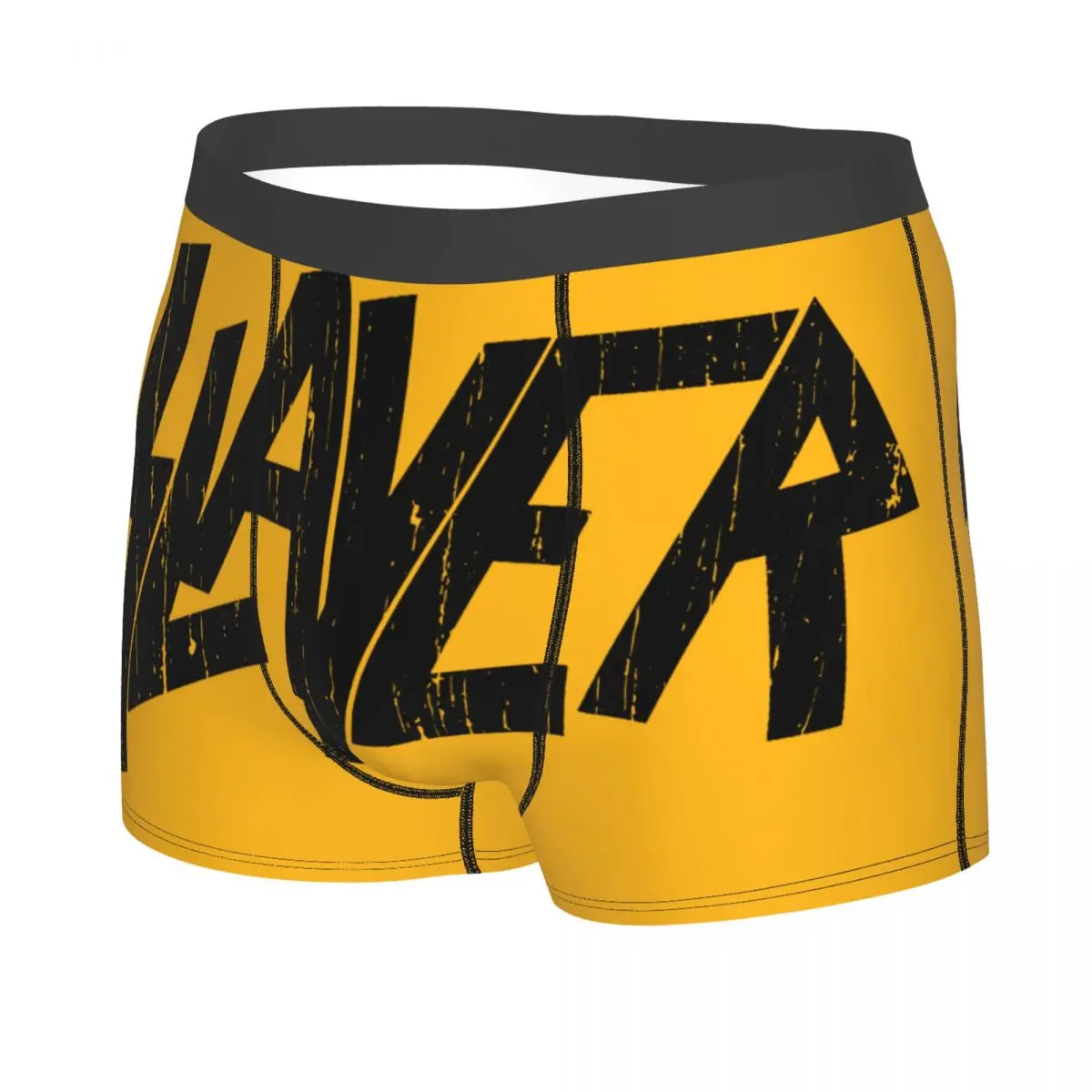 Custom Heavy Metal Rock Slayers Letter Print Underwear Men Breathable Boxer Briefs Shorts Panties Soft Underpants For Homme