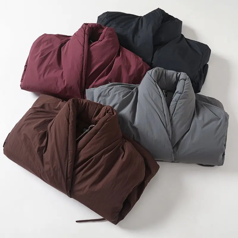 2026 Winter Fashion New Women's Double breasted Padded Jacket Loose Long Sleeve Warm Casual Bread Coat