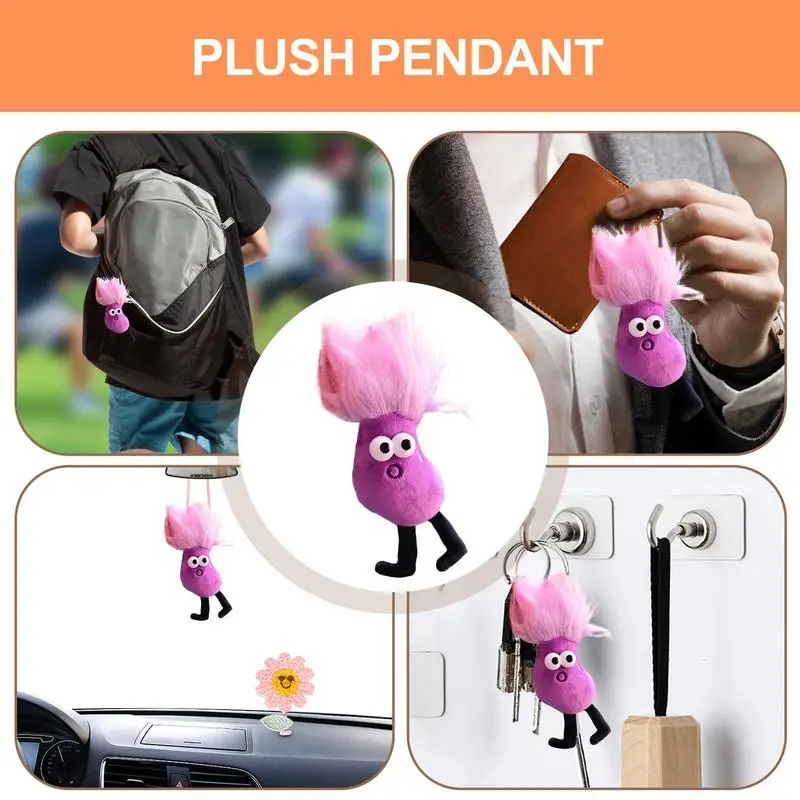 Cartoon Design Key Chain Cute Plush Vegetable Pendant Key Ring Children Toy Doll Gifts For Car Backpack Room Decorations